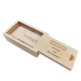 Wooden Flash Drive with Case
