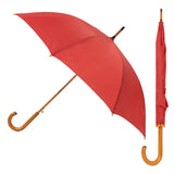 23" Auto Open/Close Umbrella with Wooden J Handle