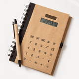 Recycled Notebook with Calculator and Ball Pen