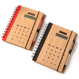 Recycled Notebook with Calculator and Ball Pen