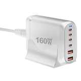160W GaN 6 Ports Fast Charging Station