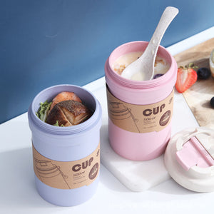 500ml Bamboo Fiber Insulated Soup Cup/Container