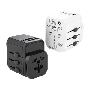 Multifunctional Interchangeable Travel Adaptor with 3 USB Hub + Type C