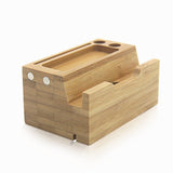 Bamboo charging Dock Stand holder come with USB Ports
