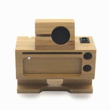Bamboo charging Dock Stand holder come with USB Ports