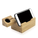Bamboo charging Dock Stand holder come with USB Ports