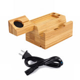 Bamboo charging Dock Stand holder come with USB Ports