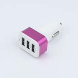 3USB aluminum car charger