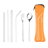 Stainless Steel Cutlery Metal Straw Set
