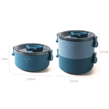 2-Tier Round Lunch Box with Handle