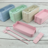 Wheat 3 Tier Lunchbox with Cutlery
