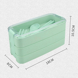 Wheat 3 Tier Lunchbox with Cutlery