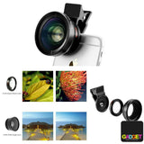 Trendy mobile accessories 2-in-1 HD Super Wide lens set with clip