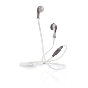 Oova Earbuds With Mic, Grey/White