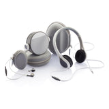 Oova Headphone With Mic, Grey/White