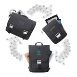 Rio RPET Laptop Backpack, Black/Grey