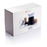 Airo Bottle Stoppers, Black/Silver