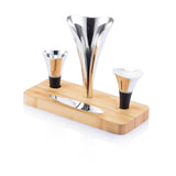 Airo Lux Wine Set, Black/Silver
